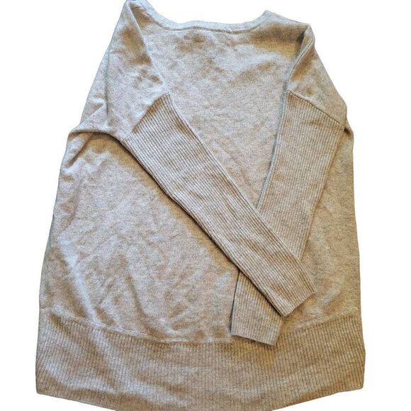 Pure Collection Sweater Women's 4 Grey Wool Cashmere Sparkle Snowflake Sequin - Picture 2 of 5